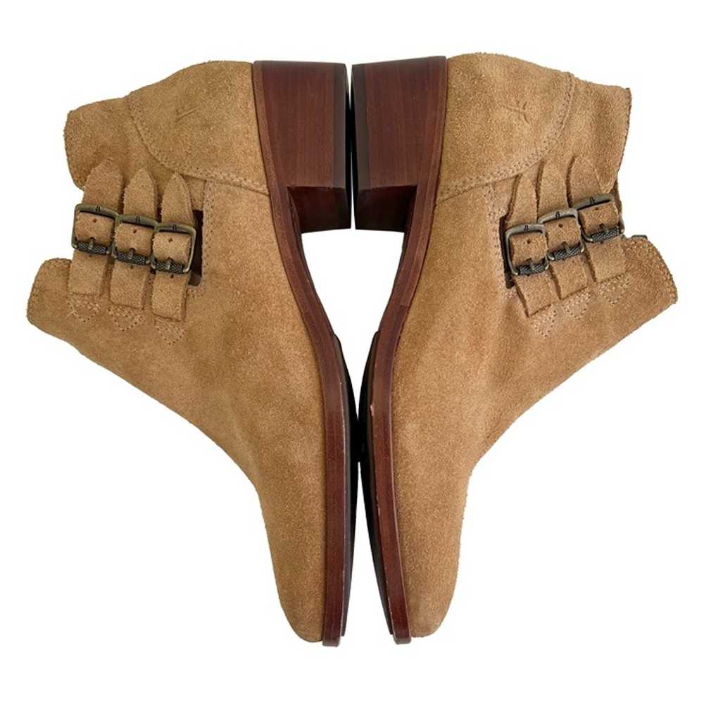 FRYE Suede Ray Belted Ankle Bootie Sand Tan Suede… - image 5