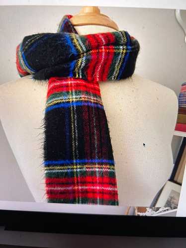 Cashmere & Wool Vintage Naivy and Red plaid cashme