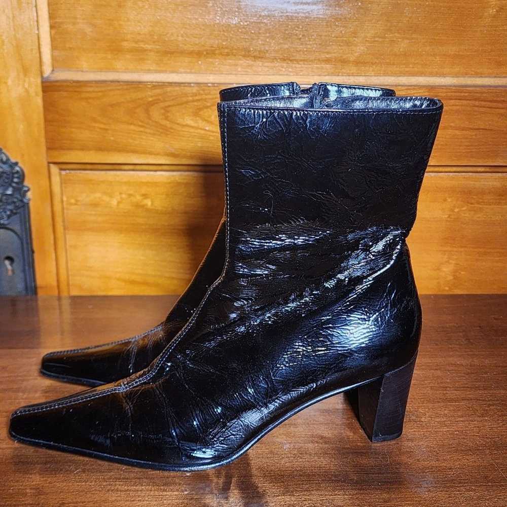Aquatalia pointy shiny black boots - image 2