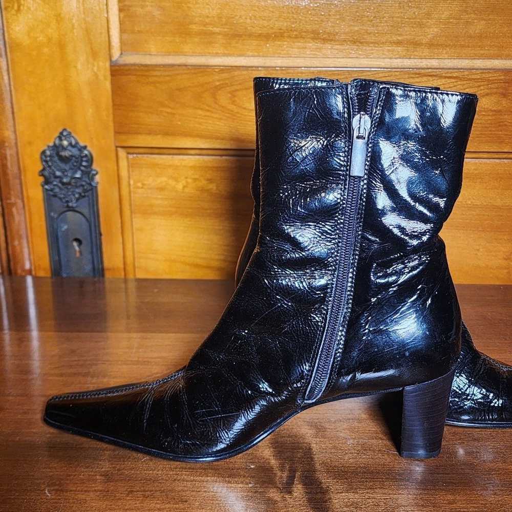Aquatalia pointy shiny black boots - image 3