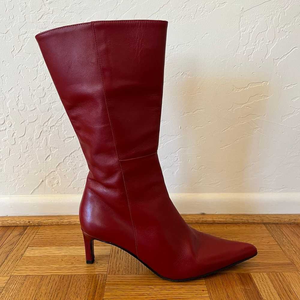 Classiques Entier Red Italian Leather Boots Women… - image 5