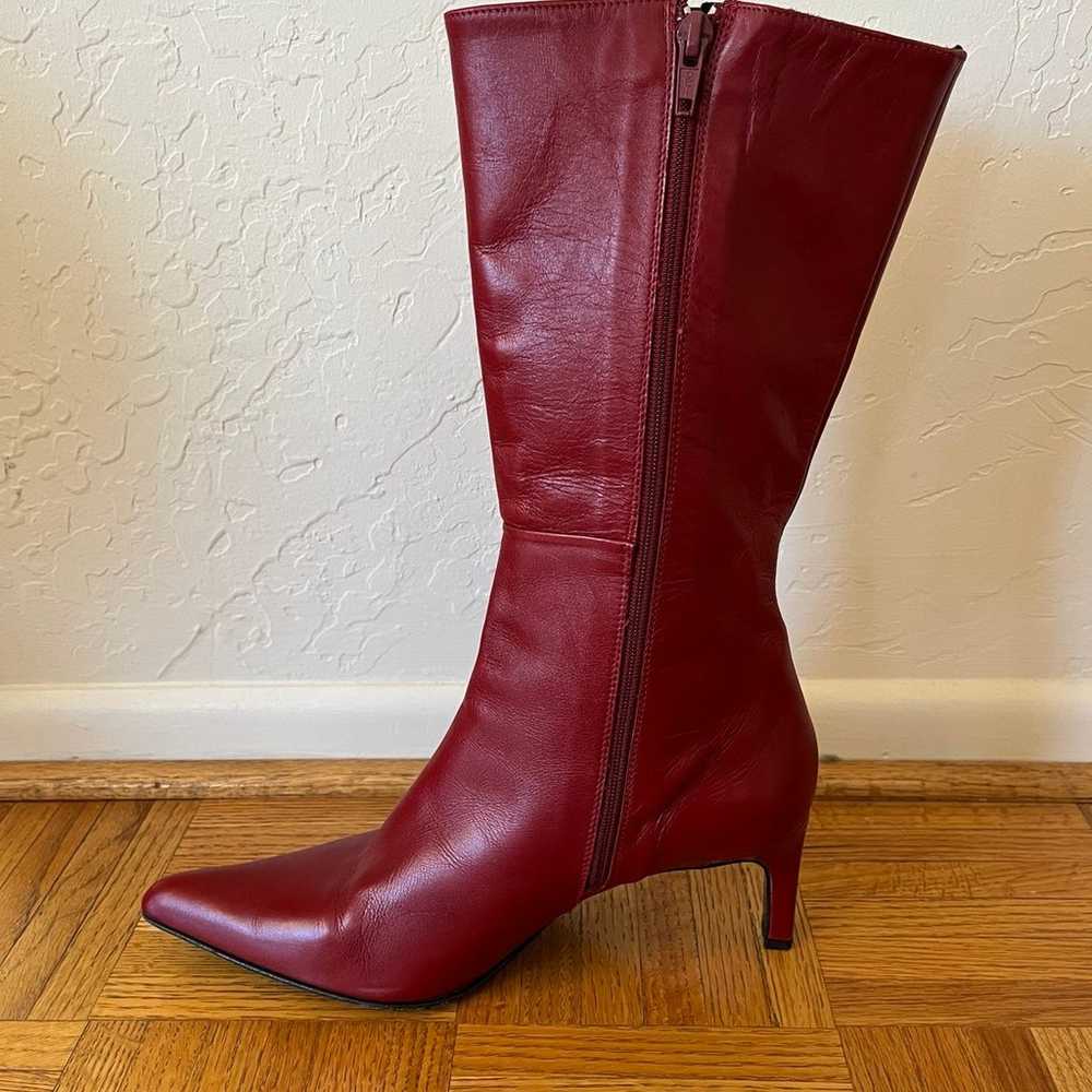 Classiques Entier Red Italian Leather Boots Women… - image 6