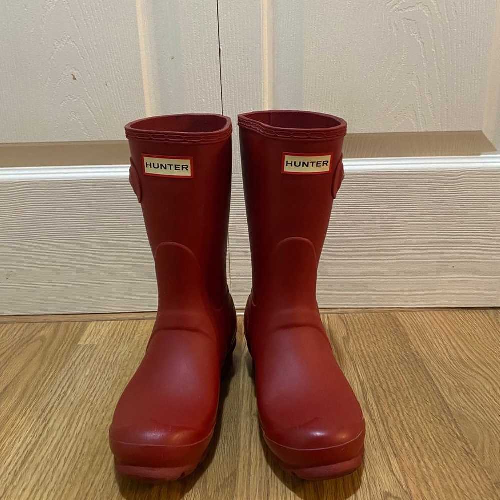 Women’s Red Short Hunter Boots - image 1