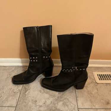 Frye Velocity Stud Strap Boots in Black - image 1