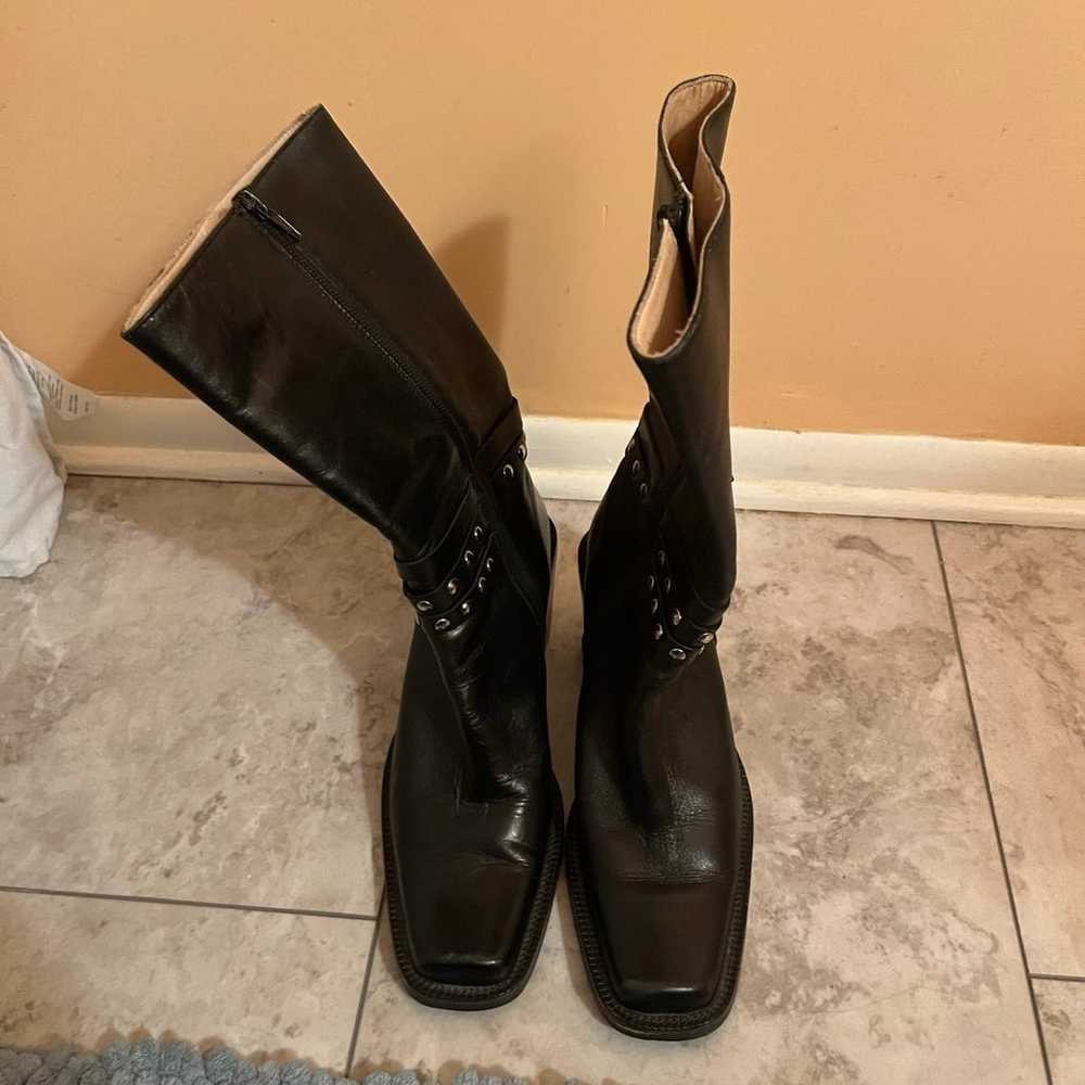 Frye Velocity Stud Strap Boots in Black - image 6