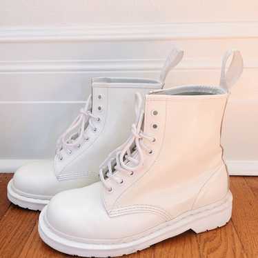All White Dr Marten 1460 Smooth Leather Size 8