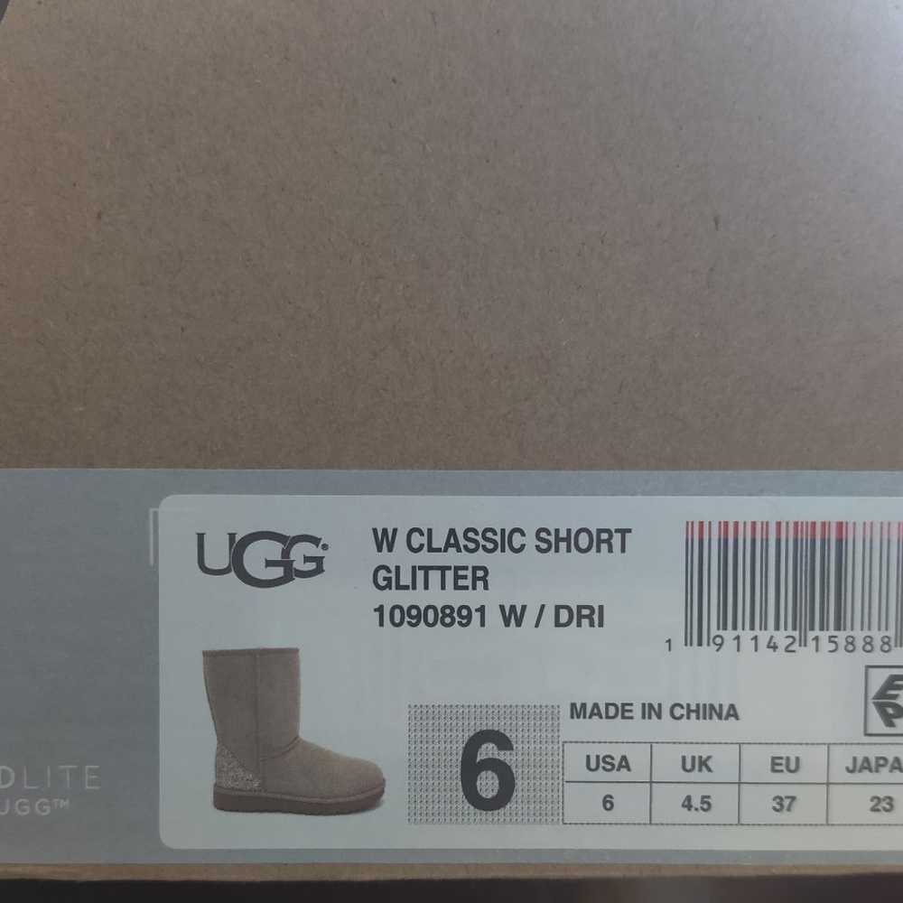 Ugg Classic Short Bootie W/ Sparkle Heel Size 6 - image 7