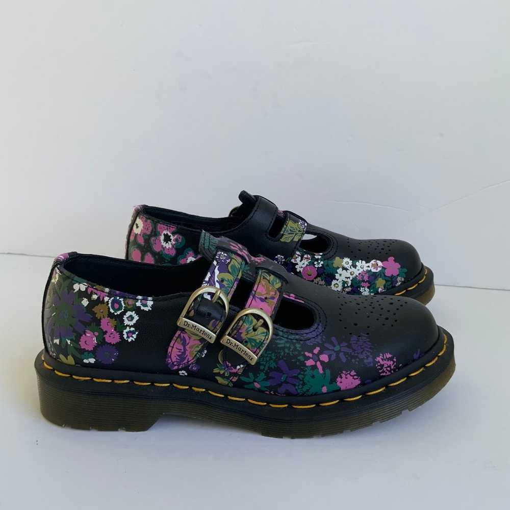 8065 Vintage Floral Leather Mary Jane Shoes - image 3