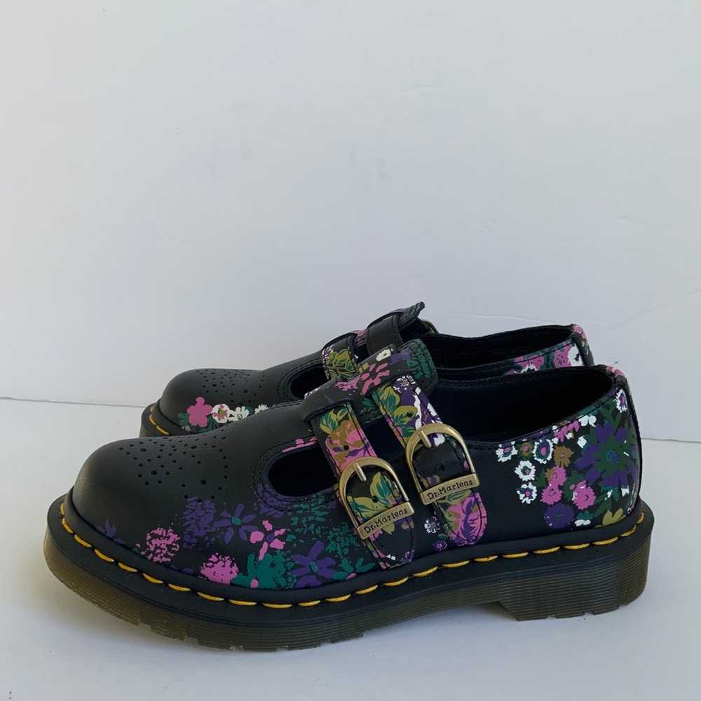 8065 Vintage Floral Leather Mary Jane Shoes - image 4