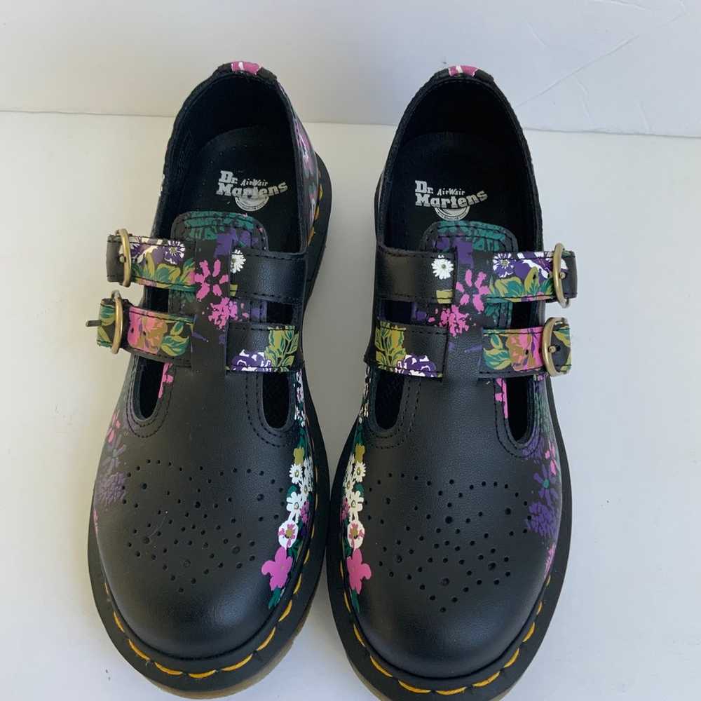 8065 Vintage Floral Leather Mary Jane Shoes - image 7