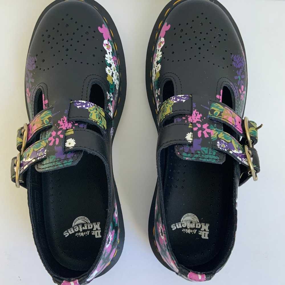 8065 Vintage Floral Leather Mary Jane Shoes - image 8