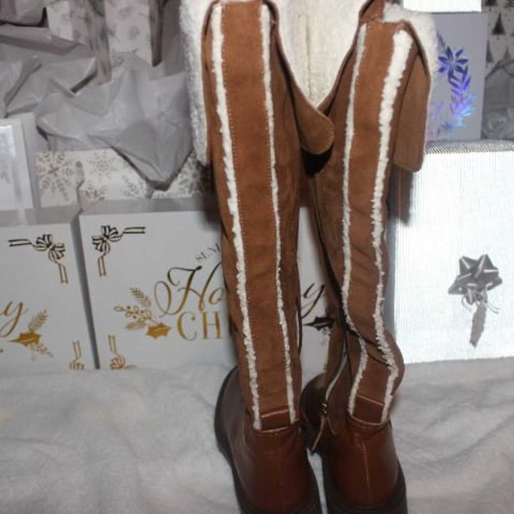 Zara Knee High Leather Boots - image 3
