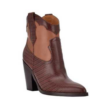 Marc Fisher Brown Gona Western Bootie NEW Size 10M