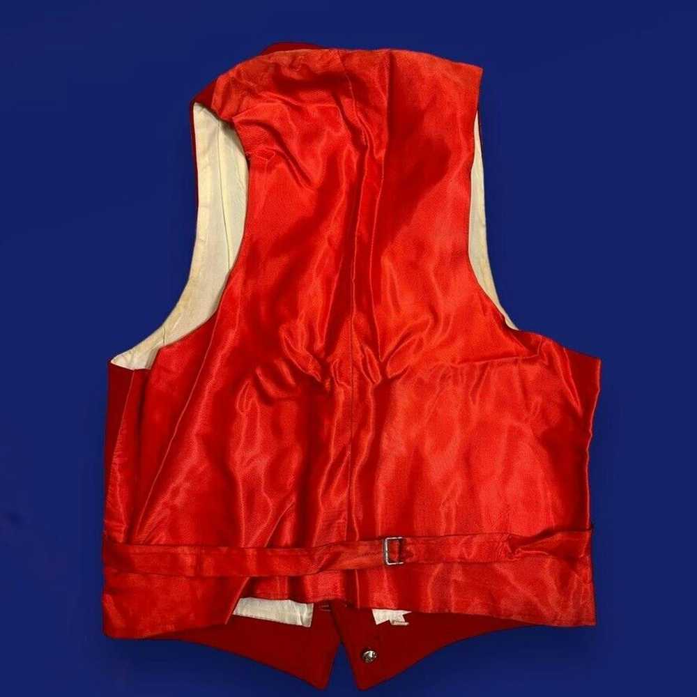Antique Antique Edwardian Victorian Red Vest Wool… - image 2