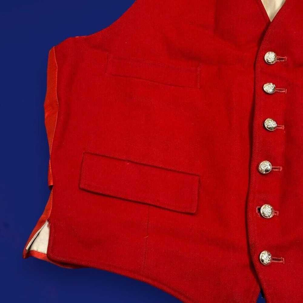 Antique Antique Edwardian Victorian Red Vest Wool… - image 7