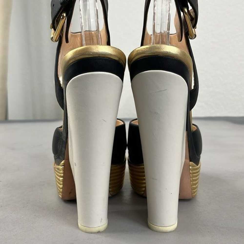 Giuseppe Zanotti Giuseppe Zanotti Gold Black Leat… - image 4