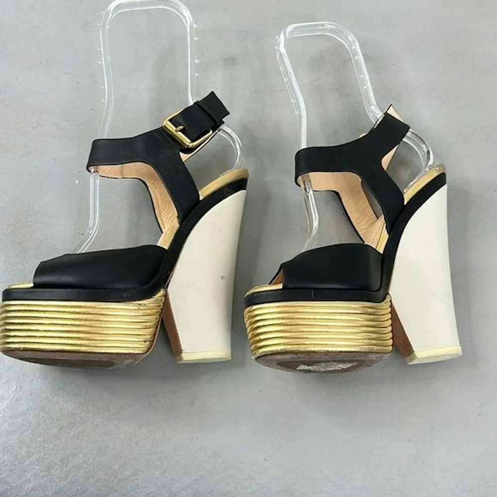 Giuseppe Zanotti Giuseppe Zanotti Gold Black Leat… - image 5