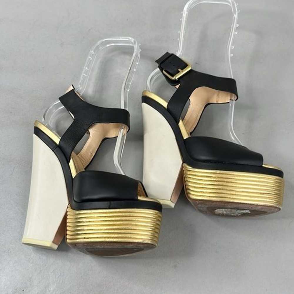 Giuseppe Zanotti Giuseppe Zanotti Gold Black Leat… - image 6