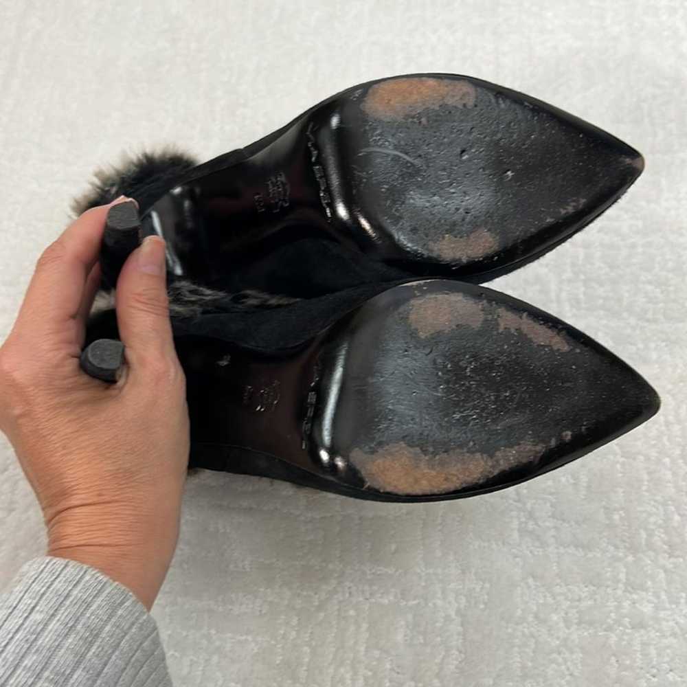 Via Spiga black suede high heel ankle boots faux … - image 8
