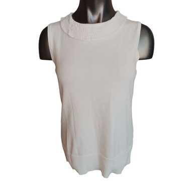 Other Cable & Guage Women's White Sleeveless Top … - image 1