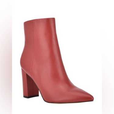 Marc Fisher Ulani Red Leather Booties