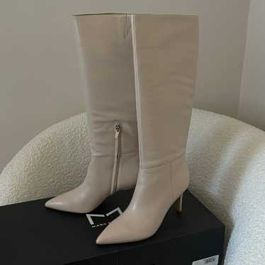 White Marc Fisher boots, brand new