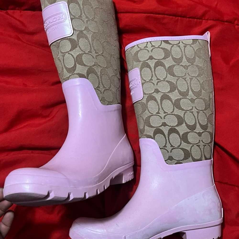 Women Coach Rain Boots - image 2