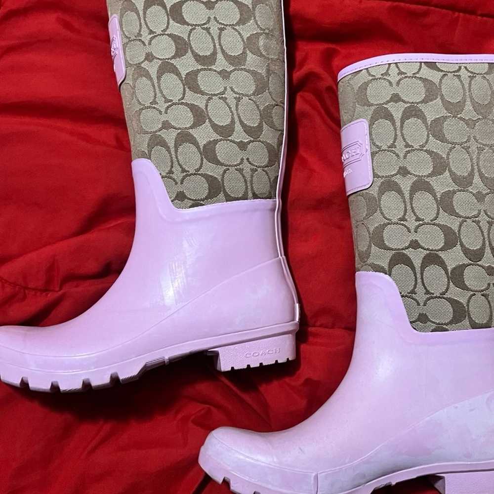 Women Coach Rain Boots - image 4