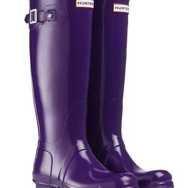 Hunter Limited Edition Glossy Purple Boots