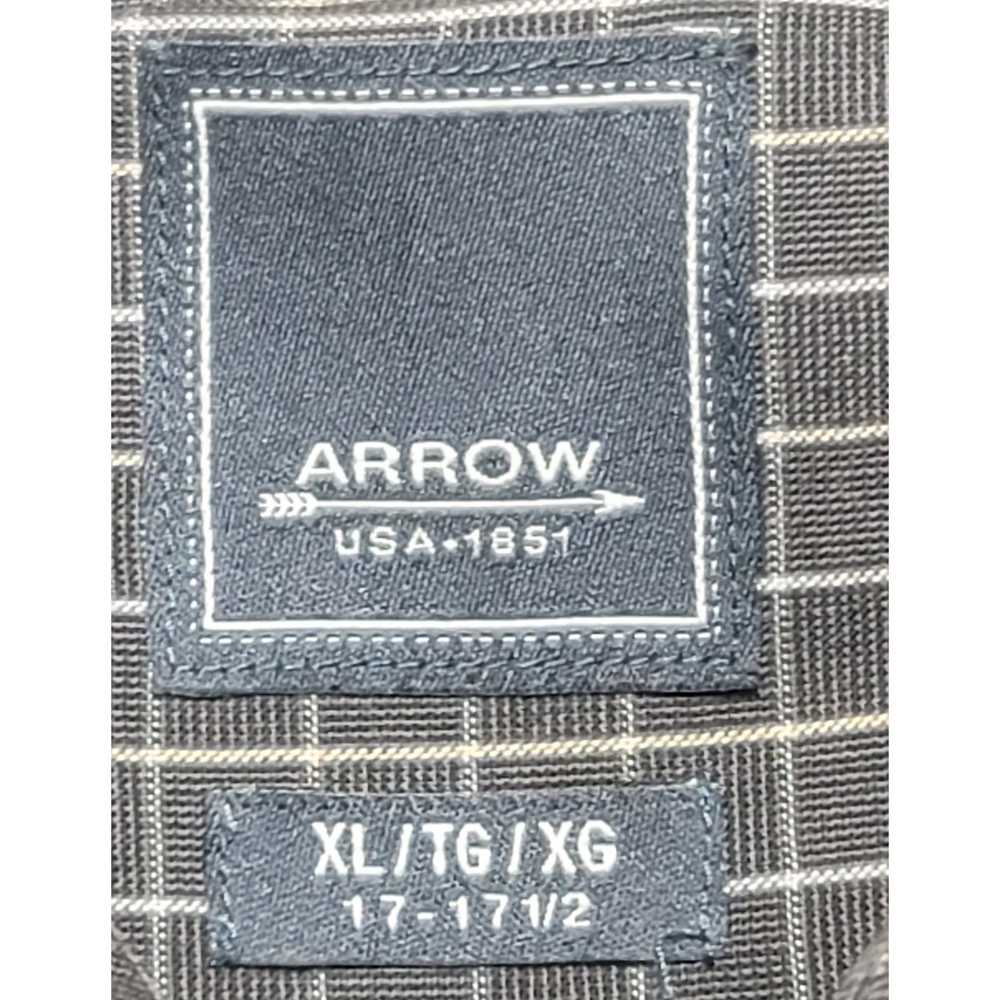 Arrow Arrow Gray Check Button Down Collar Button … - image 3