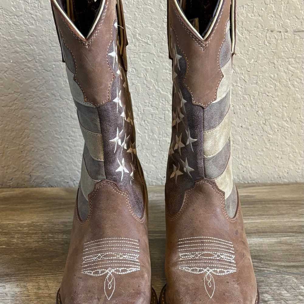 Durango Union Flag Womens Cowboy Boots Size 6.5 - image 12