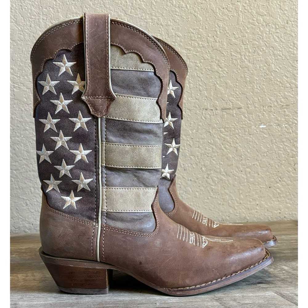 Durango Union Flag Womens Cowboy Boots Size 6.5 - image 1
