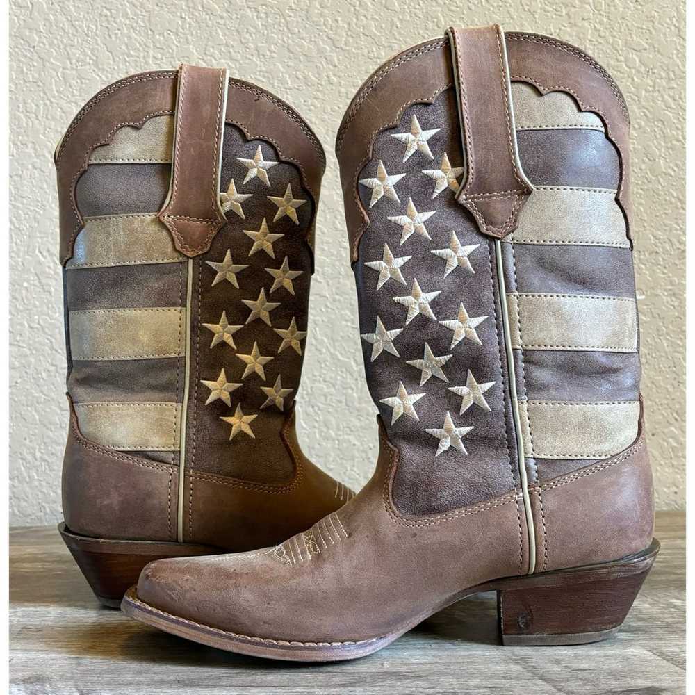 Durango Union Flag Womens Cowboy Boots Size 6.5 - image 7