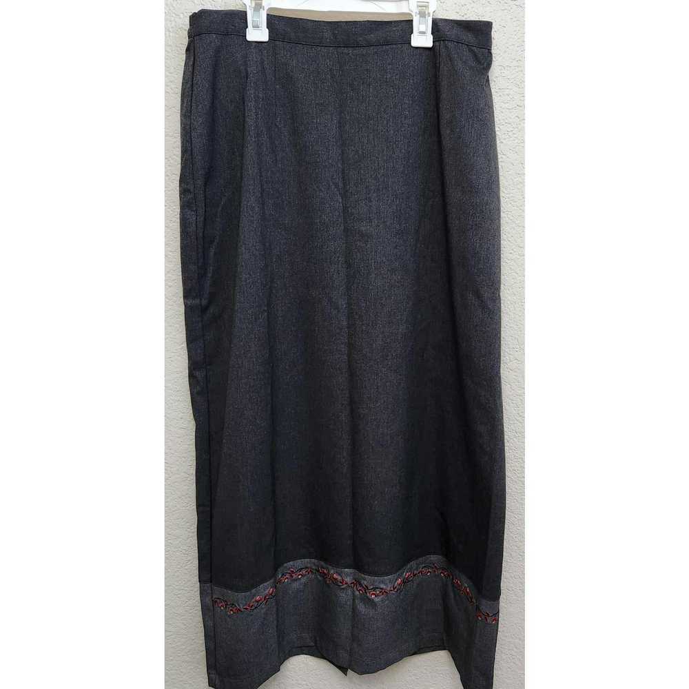 Other Sun River Clothing Gray Charcoal Embroidere… - image 1