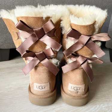 UGG Australia bailey bow chestnut boots womens - image 1