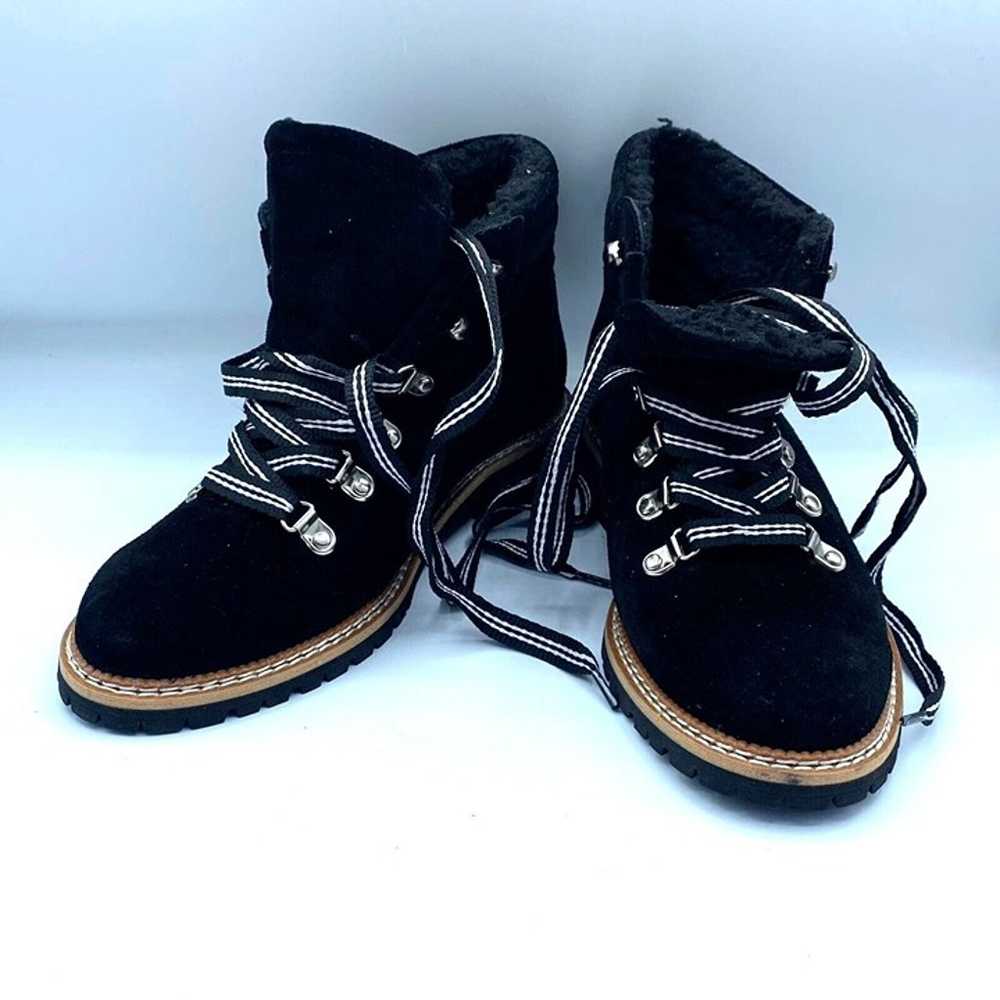 Anthropologie Silent D Rexi Hiker Boots Black Sue… - image 1