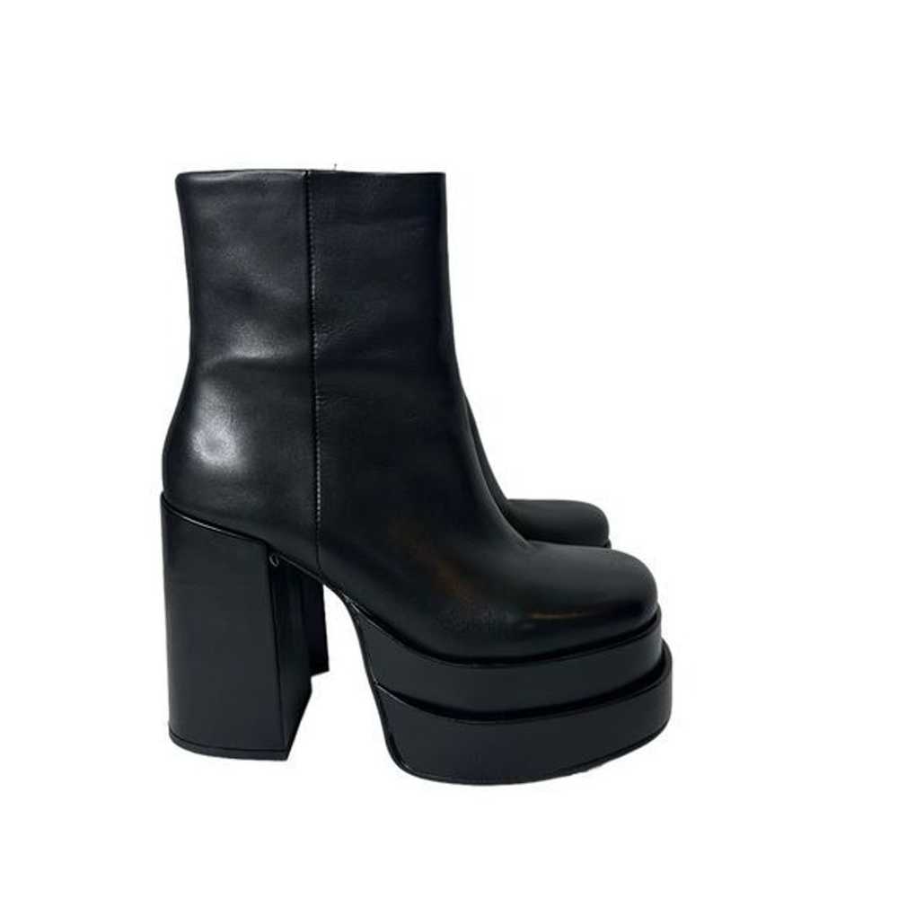 NEW Steve Madden COBRA BLACK LEATHER Platform Boo… - image 2