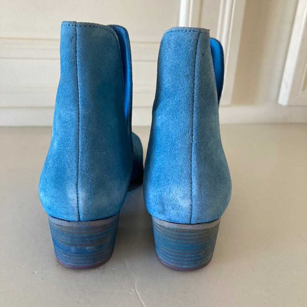 NWOT Free People Charm Double V Blue Suede Ankle … - image 5