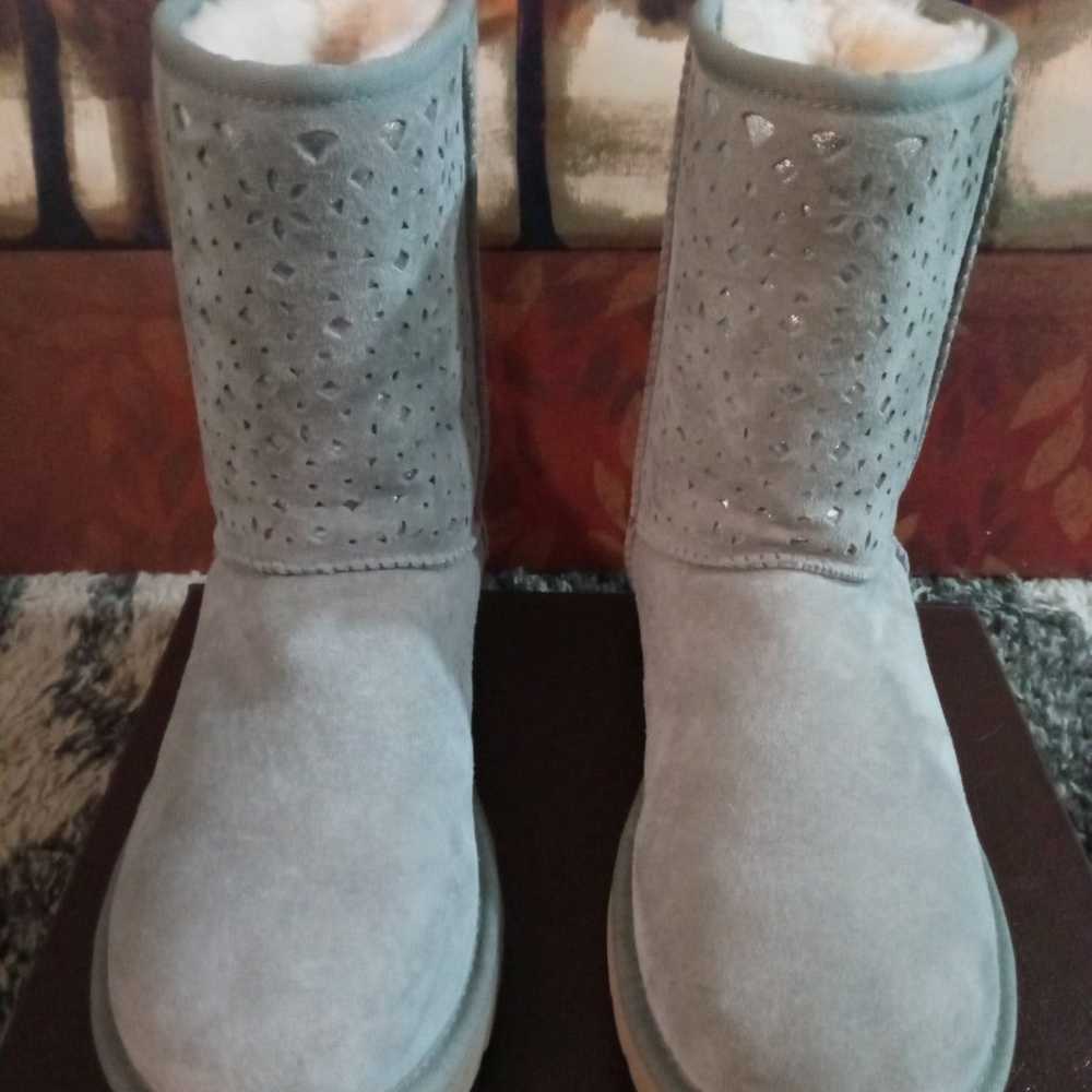 New UGG Classic Short Perforated Gray 8 - image 1