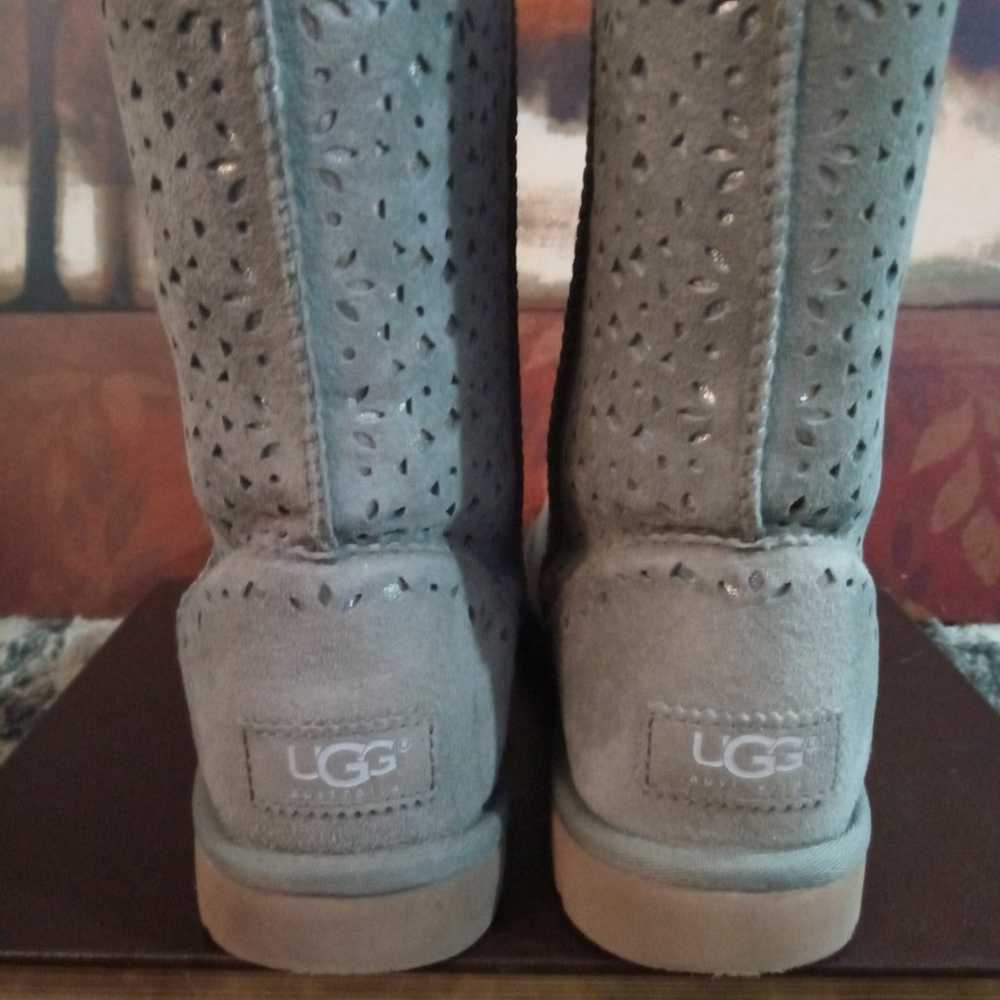 New UGG Classic Short Perforated Gray 8 - image 4