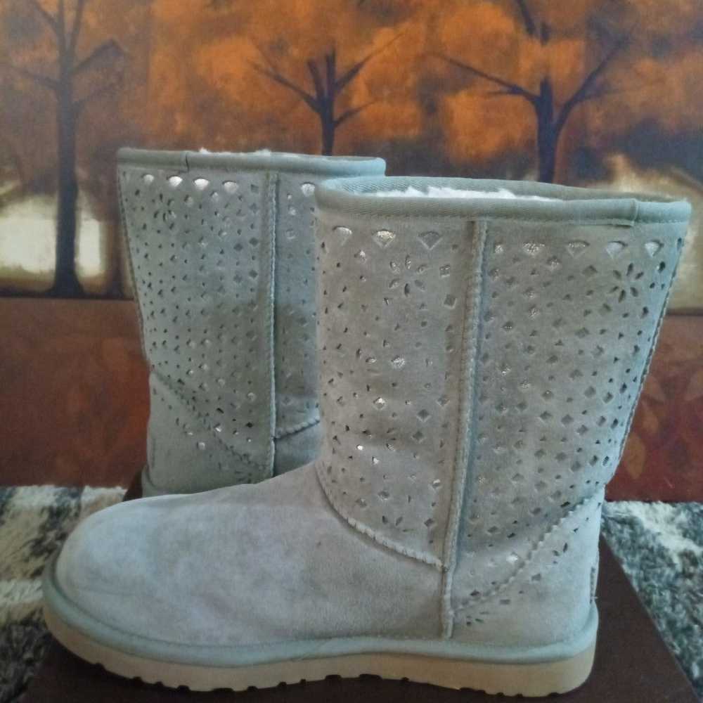 New UGG Classic Short Perforated Gray 8 - image 6