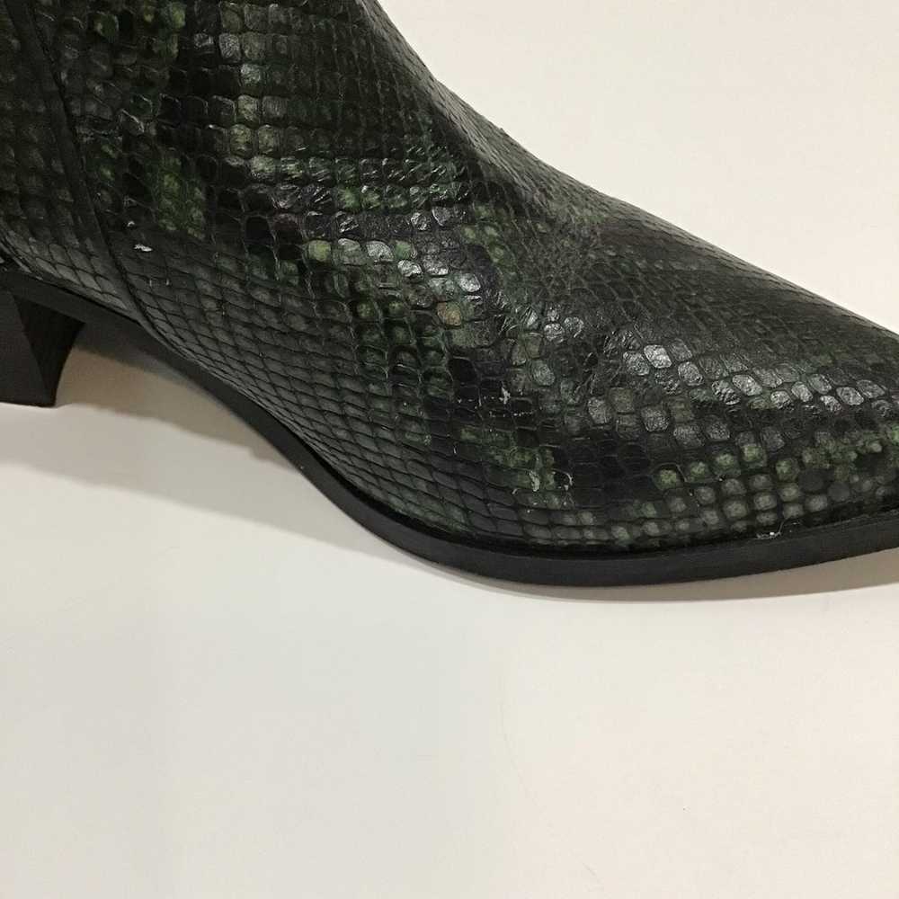 Anthropologie Samsoe & Samsoe Green Snakeskin Lea… - image 12