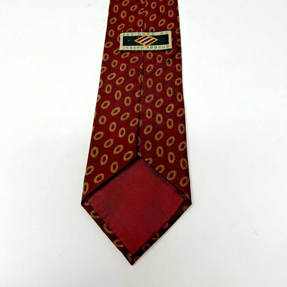 Joseph Abboud JOSEPH ABBOUD MEN'S TIE Red/GEOMETR… - image 2