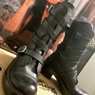 Coach Black Leather Moto boots