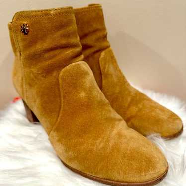 Tory Burch Sabe Caramel Ankle Booties