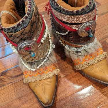 Upcycled cowboy boots