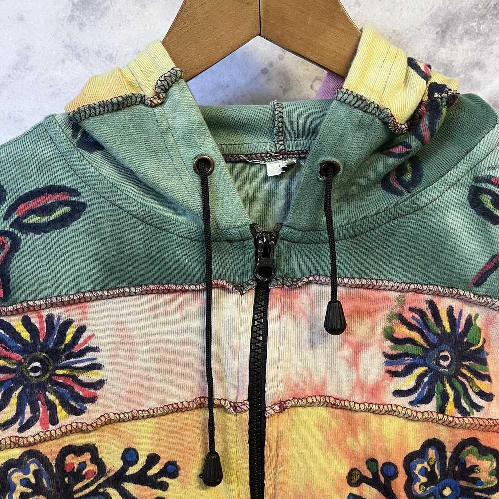 Vintage Boho Hippie Jacket Womens Full Zip Hoodie… - image 3