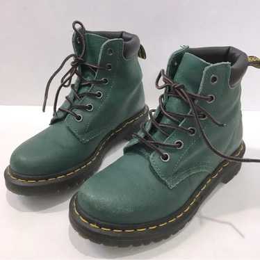 Dr. Martens AW004 Green Six Eyelet Leather Ankle … - image 1