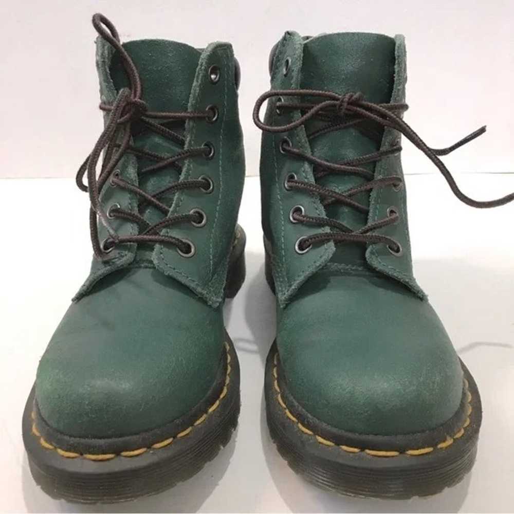 Dr. Martens AW004 Green Six Eyelet Leather Ankle … - image 5