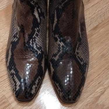 Aquatalia Snake Skin Ankle Boots